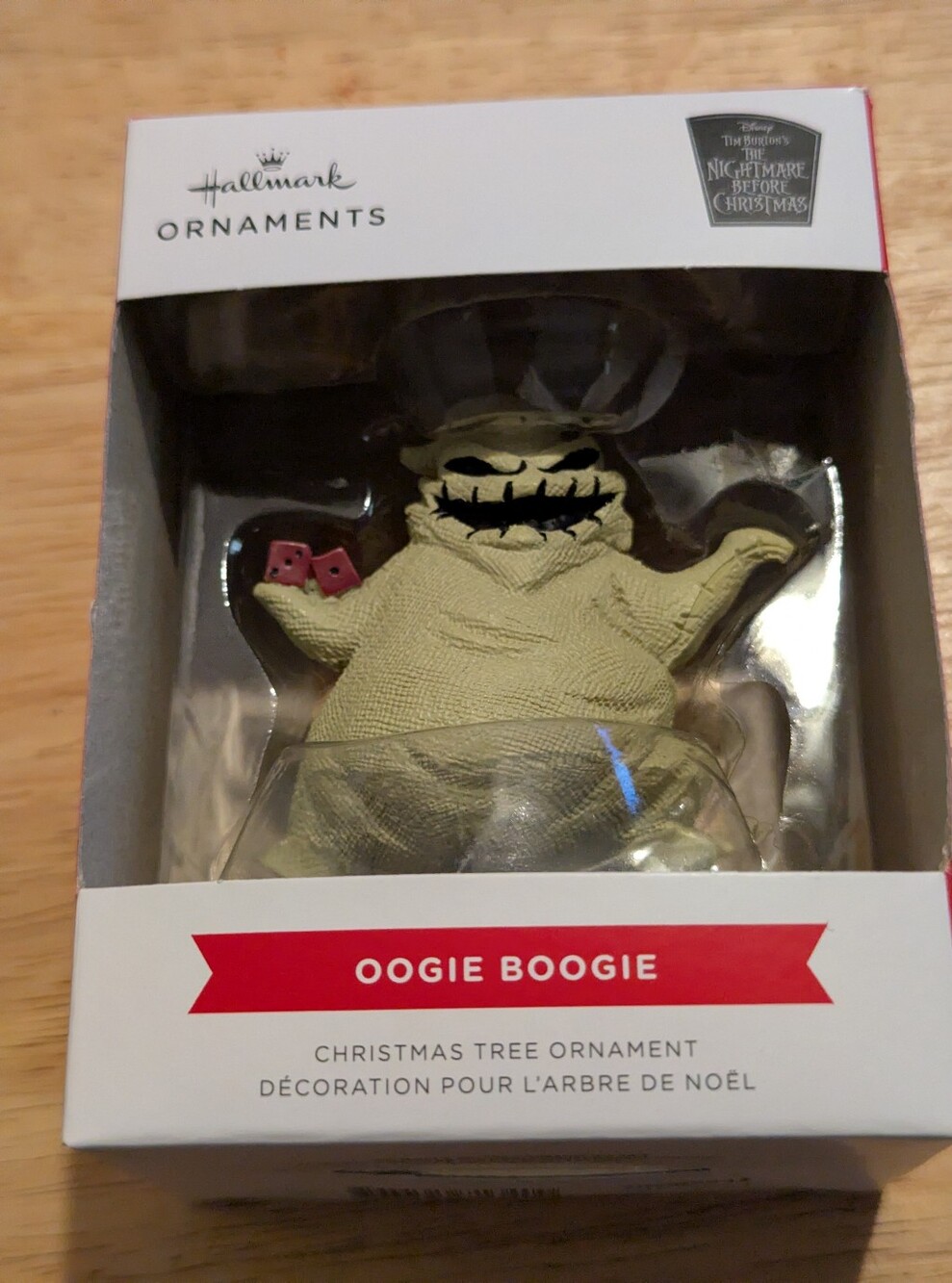 Hallmark Oogie Boogie Beige and Black Nightmare Before Christmas Ornament